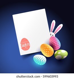 Easter docorations and layout design. Vector illustration