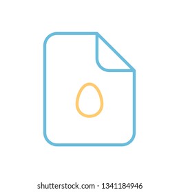 Easter Document Outline Vector Icon