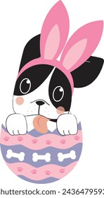Easter dog,
Cute Easter dog illustration,
Easter themed dog