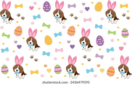 Easter dog,
Cute Easter dog illustration,
Easter themed dog