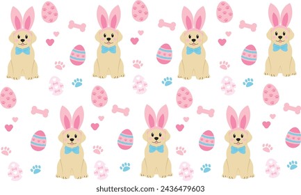 Easter dog,
Cute Easter dog illustration,
Easter themed dog