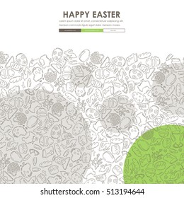 easter Doodle Website Template Design