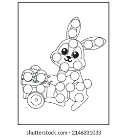 Easter Dot Marker Coloring pages for kids