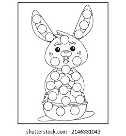 Páginas de color del marcador de puntos de Pascua para niños