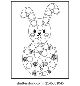 Easter Dot Marker Coloring pages for kids