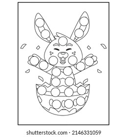 Easter Dot Marker Coloring pages for kids