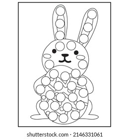 Easter Dot Marker Coloring pages for kids