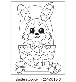 Easter Dot Marker Coloring pages for kids