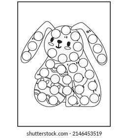 Easter Dot marker Coloring pages for kids