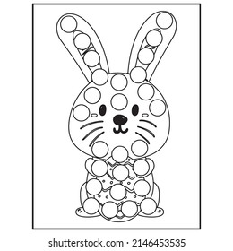 Easter Dot marker Coloring pages for kids