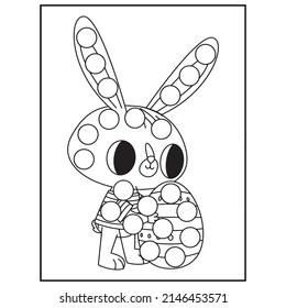Easter Dot marker Coloring pages for kids