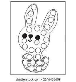 Easter Dot marker Coloring pages for kids