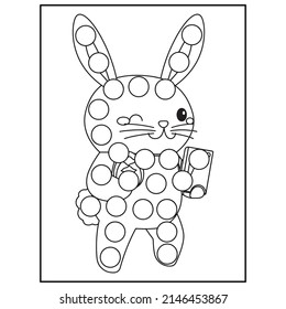 Easter Dot marker coloring pages 