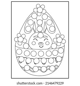 Easter Dot Marker Coloring Pages Kids Stock Vector (Royalty Free ...