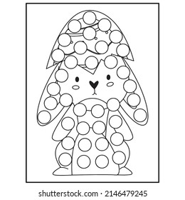 Easter Dot Marker Coloring pages for kids