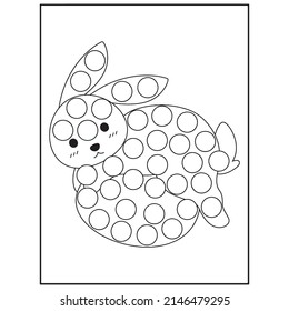 Easter Dot Marker Coloring pages for kids