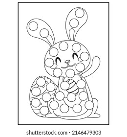 Easter Dot Marker Coloring pages for kids
