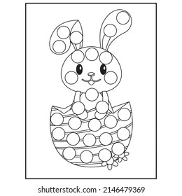 Páginas de color del marcador de puntos de Pascua para niños