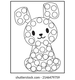 Easter Dot marker coloring pages for kids