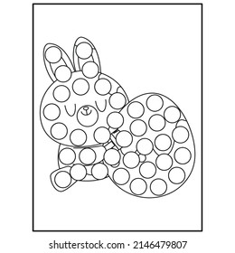 Easter Dot marker coloring pages for kids