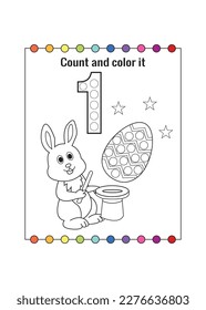 Easter dot markers activity book for kids And toddlers