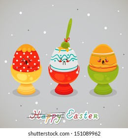 Easter drama. Greeting card