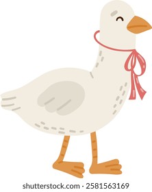 Easter duck isolated vector, cute duck cartoon