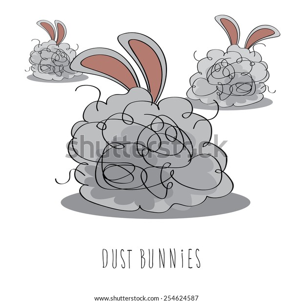 Easter Dust Bunnies Eps 10 Vector Stock Vector (Royalty Free) 254624587