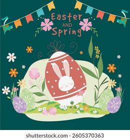 Easter Edition Card with rabbit icon