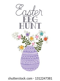 Easter Eeg Hunt Label Isolated Icon