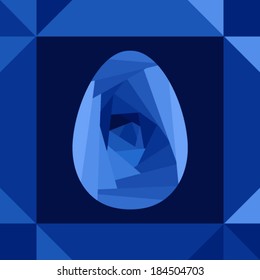 Easter egg with abstract pattern 