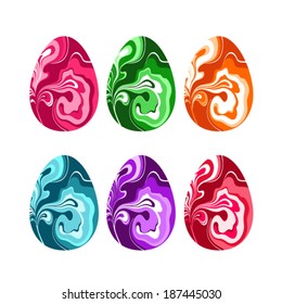 Easter egg with abstract pattern 