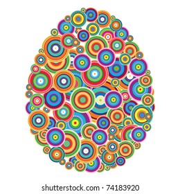 Easter Egg. Abstract SEAMLESS COLOR design on white background
