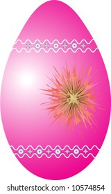 easter egg with abstract sun