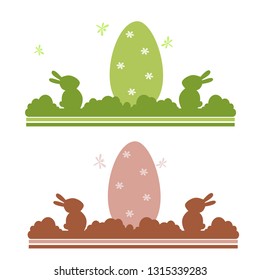 Easter egg background with bunnies