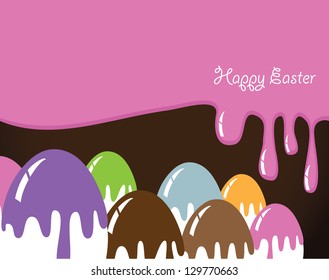 Easter Egg Background. EPS 8 vector, grouped for easy editing. No open shapes or paths.