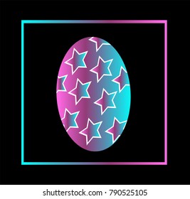 Easter egg background ultra violet vector 