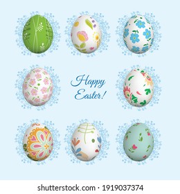 Easter egg background vectors - Easter poster and banner template