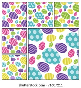 Easter egg backgrounds in vector