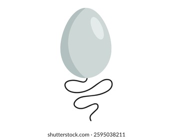 Easter Egg Balloon Clip Art Illustration