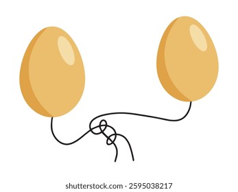 Easter Egg Balloon Clip Art Illustration