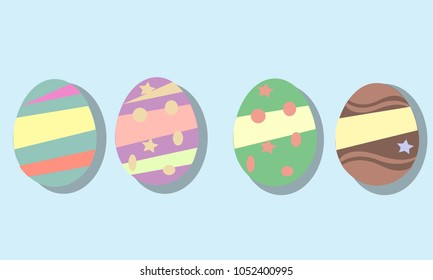 easter egg banner illustration vector 