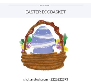 Easter Egg Basket Decoration element