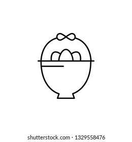 Easter, egg, basket icon. Element of easter day icon. Thin line icon for website design and development, app development. Premium icon