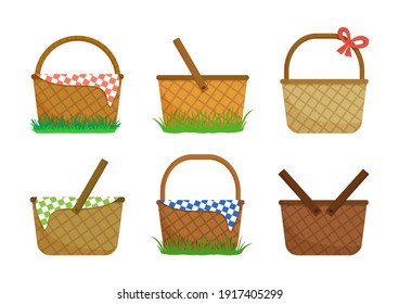 cartoon picnic basket