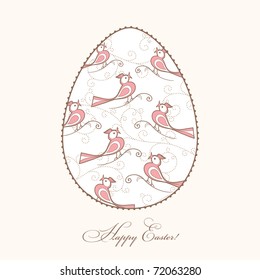 easter egg beautifully decorated, vector