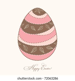 easter egg beautifully decorated, vector