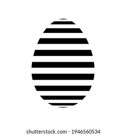 Easter egg - black striped pattern