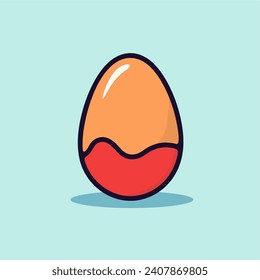 easter egg bold outline vector icon