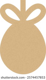 Easter Egg With Bow Price Tag Vector Illustration